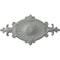 Ekena Millwork Rose and Ribbon Ceiling Medallion (Fits Canopies up to 4"), 23 5/8"OD x 4"ID x 1 1/2"P, Primed White CM23RO - alternate 1